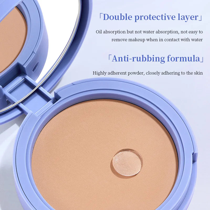 Life Girls Skin Tone Waterproof, Sweat-Proof Powder, Naturally Brightens, Conceals Concealer, Soft and Smooth, Natural and Transparent, Transparent Makeup, Self-Puff