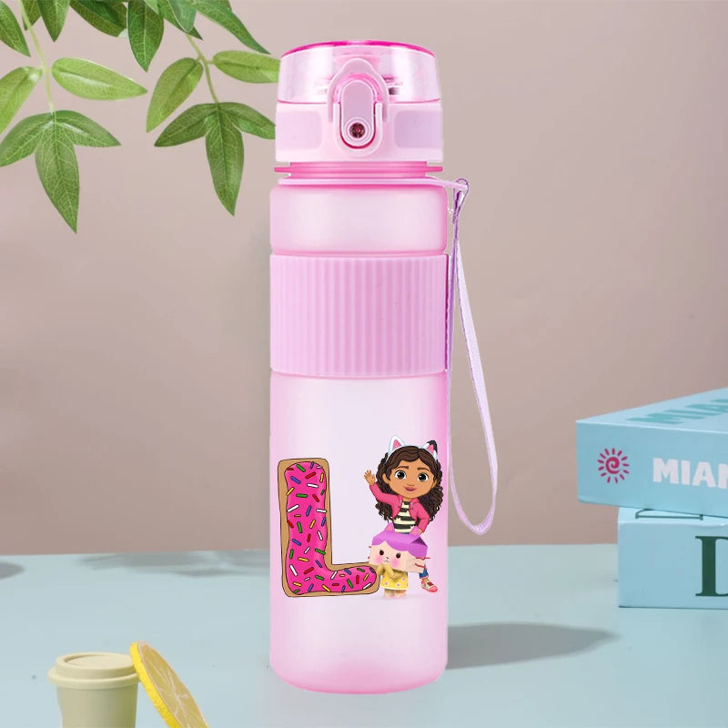 Gabby Dollhouses Cute Water Bottles 550ml Girls Kawaii Cup Kids School Outdoor Sport Flasks Women Office Home Plastics Mug Gift