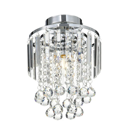 KOMORE Crystal Mount Ceiling Light 23cm /25cm / 30cm Dia for Living Room, Bedroom, Kitchen