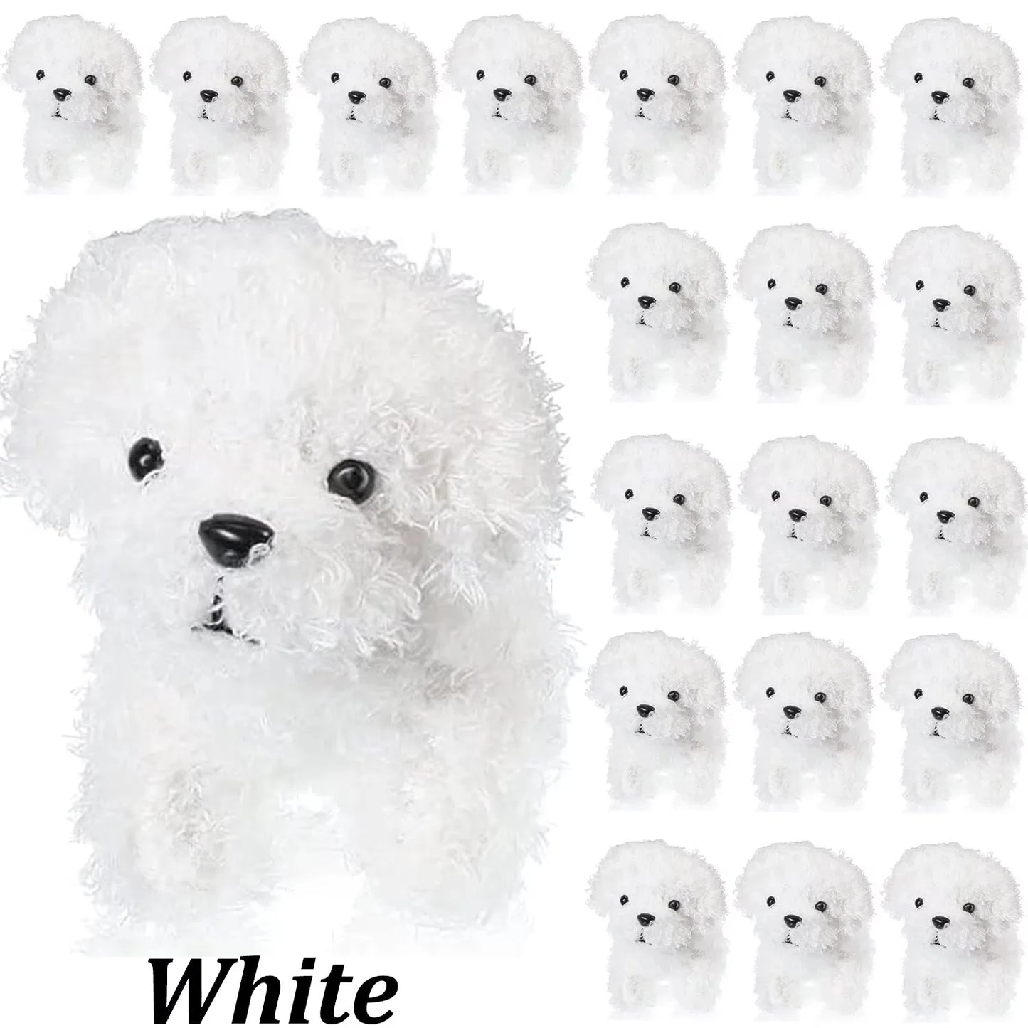 12-24PCS Teddy Dog Plush Toys Stuffed Puppy Dogs Soft Poodle Doll Animal Pet Toy for Adopt a Puppy Party Favors Birthday Gfits