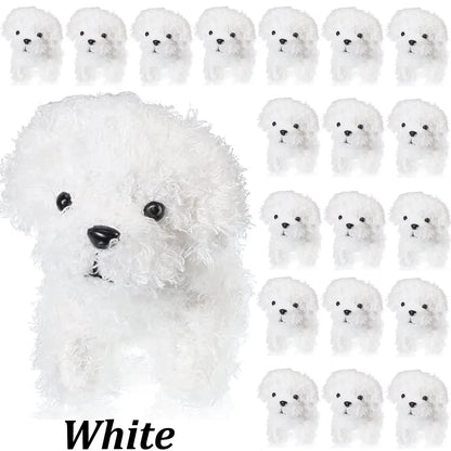 12-24PCS Teddy Dog Plush Toys Stuffed Puppy Dogs Soft Poodle Doll Animal Pet Toy for Adopt a Puppy Party Favors Birthday Gfits