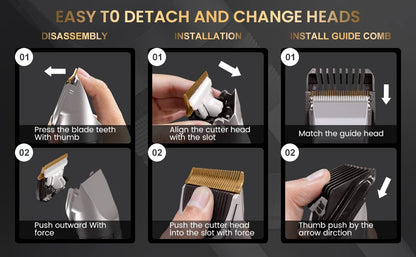 Sejoy Professional Hair Clippers for Men Rechargeable Beard Trimmer Cordless Barber Clippers for Hair Cutting Grooming