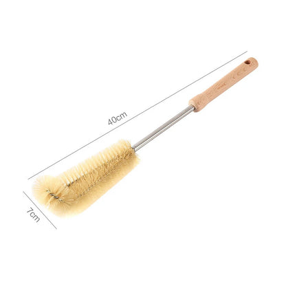 Kitchen cleaning tools Drink bottles Glass scrubbers Cleaning brush Wooden bottle cleaning brush with long handle