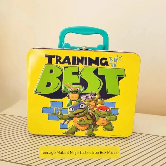 New TMNT Puzzle 24 Pieces Cartoon Animation Puzzle Children'S Puzzle Flat Paper Baby Birthday Gift Exquisite Iron Box Packaging