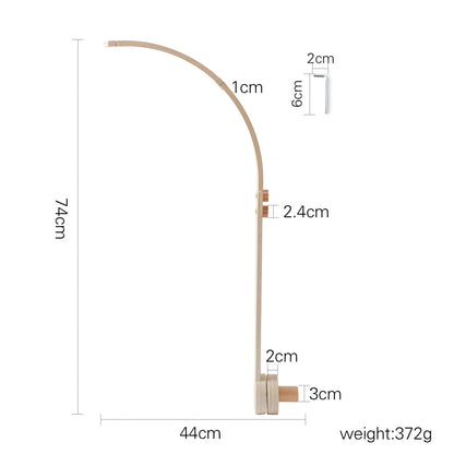 Baby Crib Bed Bell Rattle Toy 0-12 Months Wooden Mobile Cartoon Bee Bed Bell Hanging Toy Holder Bracket Infant Crib Bracket Gift