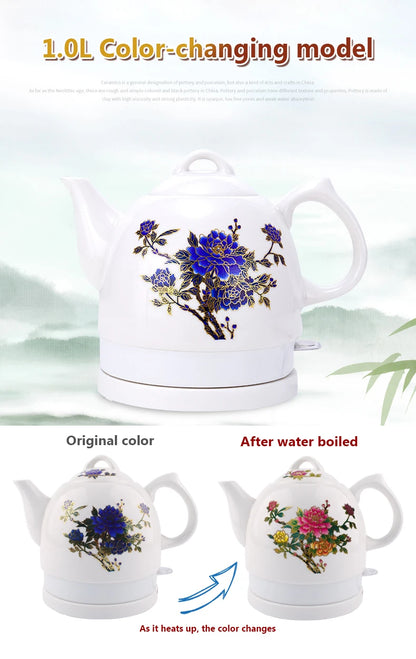 1.5L Electric Ceramic Kettle Water Boiler Water Heating Device Teapot Porcelain Kettle Automatic Power Off 220V Anti-dry burning
