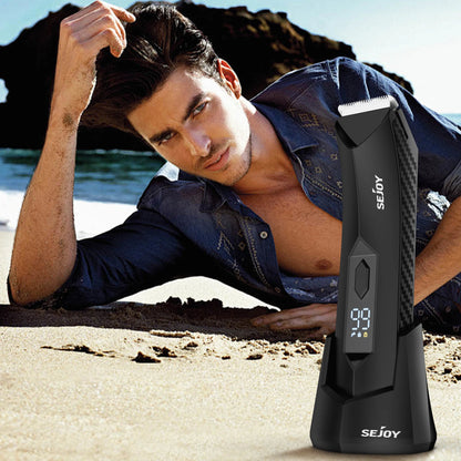 Sejoy T8S Electric Body Hair Trimmer Shaver for Men Groomer Clipper Waterproof Groin Pubic Hair Barber Hair Cutting Machine