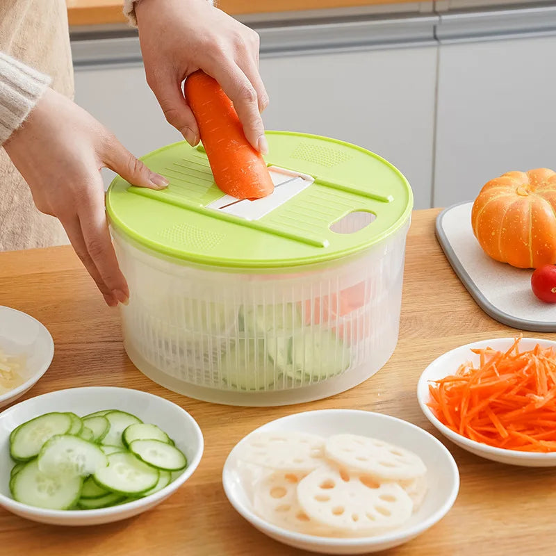 Vegetables Salad Spinner Lettuce Leaf Vegetable Dehydrator Greens Washer Dryer Drainer Crisper Strainer For Washing Drying Leafy