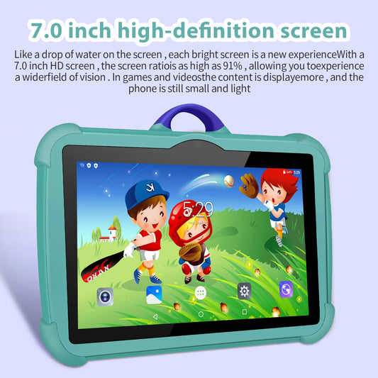 7 Inch Kids Tablet PC with Android 13 Quad Core 4GB RAM 64GB ROM Educational Learning Children's Favorite Cheap Simple Design
