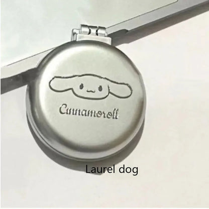 1 piece of Hello Kitty Sanrio Folding Hair Comb, Hair Style and Mirror Cinnamoroll Anime Portable Travel Comb Tool