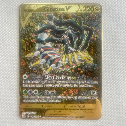 Pokémon 32er-Karten Goldmetall-Pokémon-Karten Englisch Harte Eisenkarten Mewtu Pikachu Gx Glurak Vmax Paket Spielkollektion