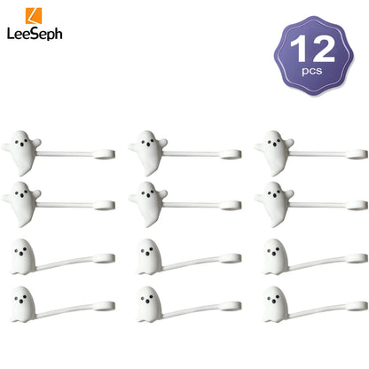 Leeseph Halloween Ghost Straw Covers Cap, Silicone Reusable DustProof Drinking Straw Topper, Cup Accessories for Stanley Cup