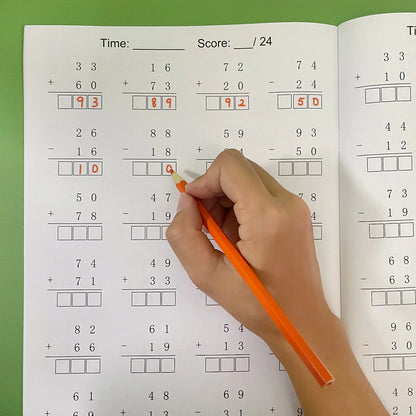32 Pages Children's Math Enlightenment Workbook Addition and Subtraction Within 20 Mental Arithmetic Problems Activity Workbook