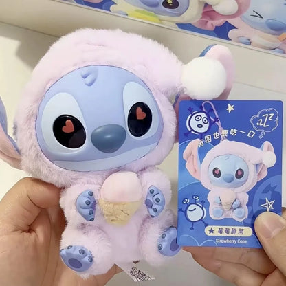Disney  New Stitch Eat Some Thing Before Sleep Series Vinyl Blind Box Bag Pendant Cute Plush Doll Mystery Box Toy Surprise Gifts