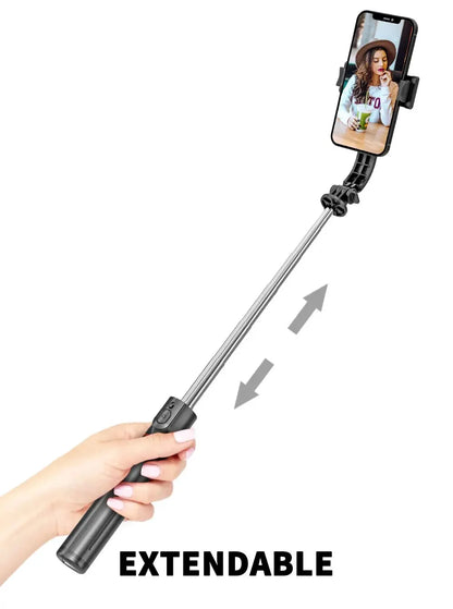 Wireless Selfie Stick for Smartphone, 44 Inch Tripod with Bluetooth Remote, Portables Foldable Stand for Vlog Shooting Record