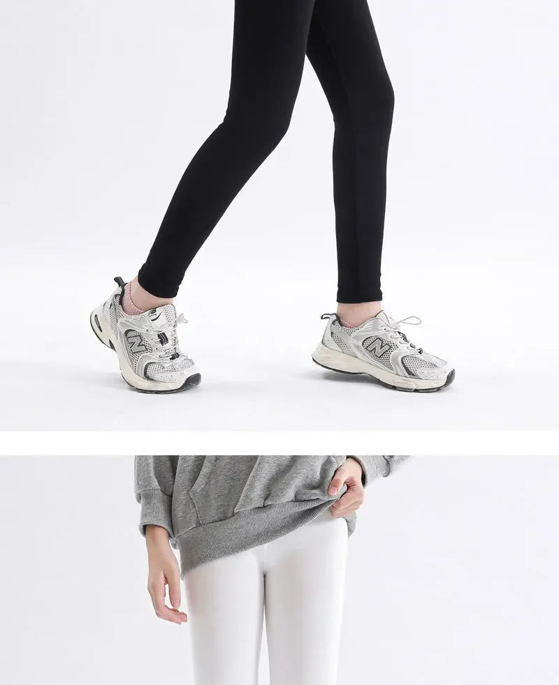 Girls Pure Cotton Long Pants - Slim Fit Thermal Underwear for Kids | Spring Autumn Base Layer