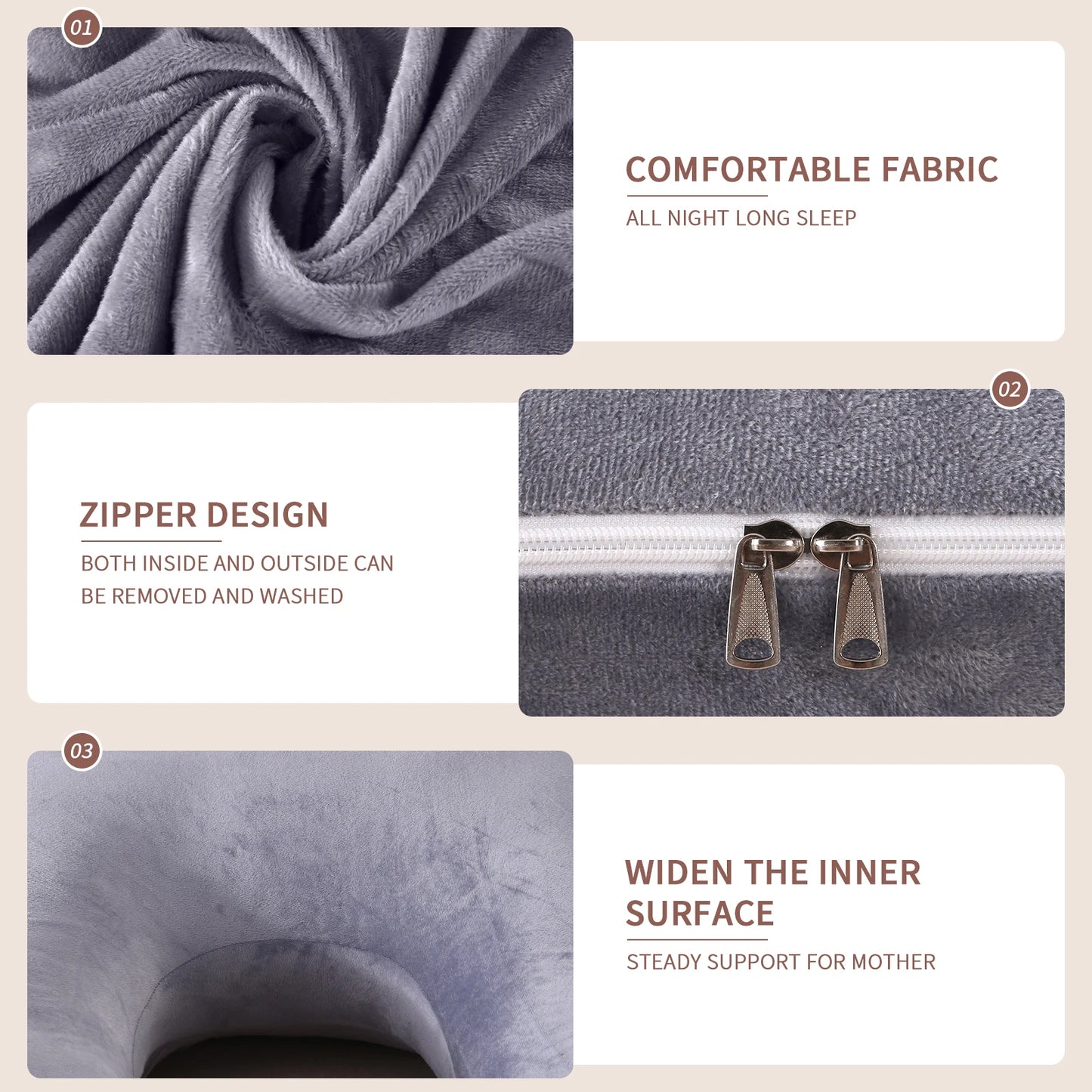 Pregnancy Pillows for Sleeping, G Shaped Full Body Maternity Pillow with Removable Cover - Support for Belly for Pregnant Women