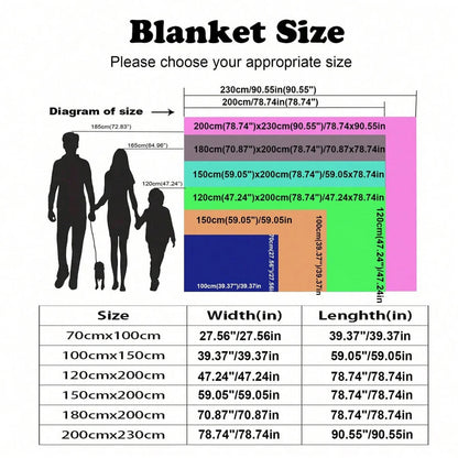 1pc Single-Layer Coral Fleece Blanket, Lightweight & Multi-Purpose Blanket Bed Cover,For Living Room Sofa Cover, Nap Blanket
