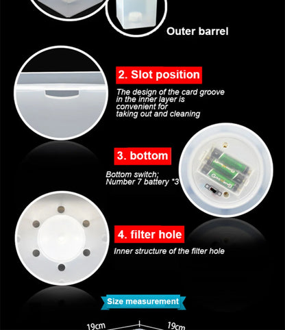 LED Ice Bucket 3.5L Colorful Cooler Bucket Double Layer Square Ice Tray Bar Nightclub Light Up Champagne Whiskey Beer Bucket