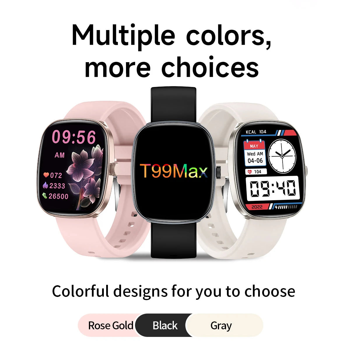 New Smart Watch Android IOS Phone 1.44 Inch Color Screen Bluetooth Call Blood Oxygen/Pressure Monitoring Smart Watch Women Men