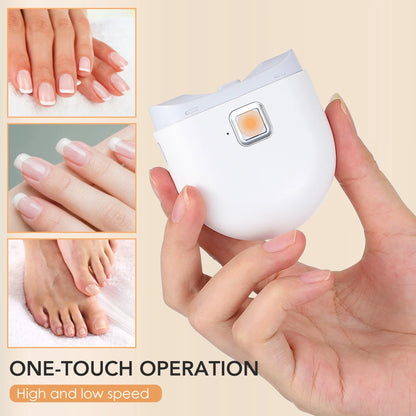 Electric Nail Clipper Grinding and Polishing with Light Automatic Nail Trimmer Rechargeable Nail Cutter Manicure for Baby Adult