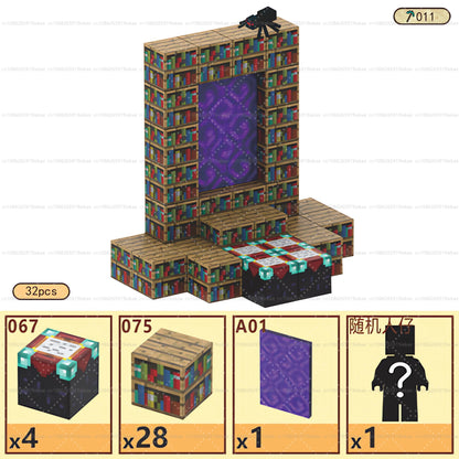 Magnetic Building Blocks Mine World Magnet Cube Set STEM Montessori Sensory Toy for Kids Boys Girls Ages 3+ DIY Model Children