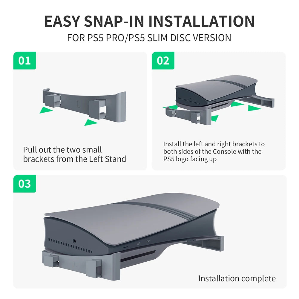 Horizontal Game Console Base Stand Holder Game Console Desk Stand Storage Rack Host Storage Rack for PS5/PS5 Slim
