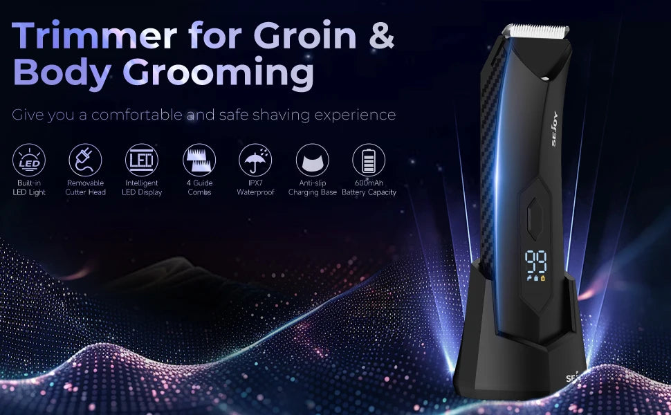 SEJOY Hair Trimmer Men Facial Beard Body Grooming Kits Electric Hair Clipper Nose Ear Trimer Rechargeable