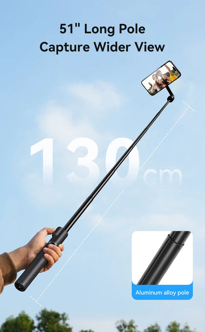 TELESIN Magnetic Selfie Stick Tripod with Remote For Cellphone For iPhone 16 15 14 13 12 Pro Max For HUAWEI XIAOMI SAMSUNG