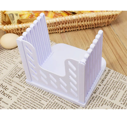 Toast Bread Slicer Stand Adjustable Plastic Bread Cutting Tools DIY Foldable Toast Loaf Slicing Machine Kitchen Bread Gadgets