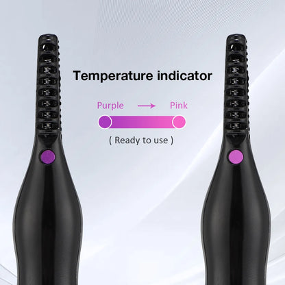 Electric Heated Eyelash Curler USB Rechargeable Eyelashes Curler Quick Heating Natural Eyelash Curler Long Lasting Makeup