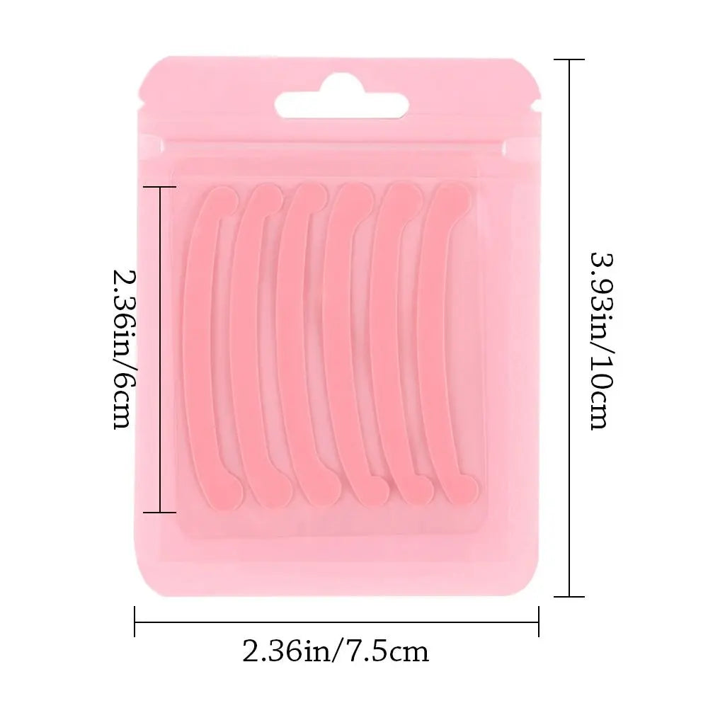 6Pcs Eyelashes Lifting Silicone Stripe Reusable Eye Lashes Lifting Curler Pad Perm Ribbon Eyelash Extension Supplies Makeup Tool