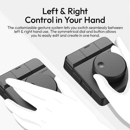 Uianzi D100H Dial Creative Controller Video Editing Assistant for Youtube Tiktok PR PS Support Bluetooth Key Production Console