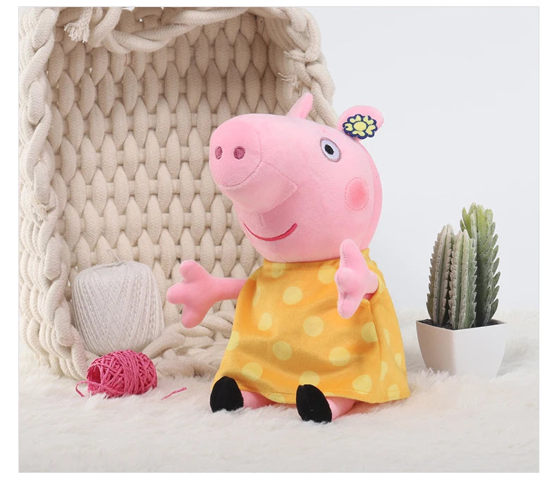 30CM Original Peppa Pig Page Pig Grandpa Pig Grandma Plush Toy Children Page Boy Girl Doll Peppa George Doll Birthday Gift