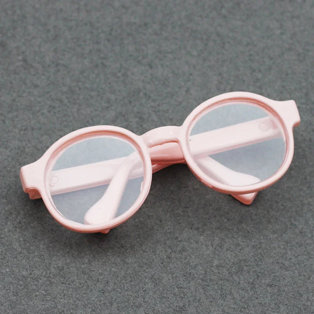 6.5cm Mini Cute Transparent Plastic Glasses for Labubu the Monster Doll Sunglasses For 1/3 BJD Dolls Accessories DIY Doll Toys