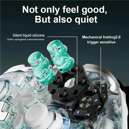 Aolion K20 RGB Wireless Gaming Controller With Charging Dock Gamepad Hall Effect Joystick Trigger For Switch 2/PC/Phone/Switch