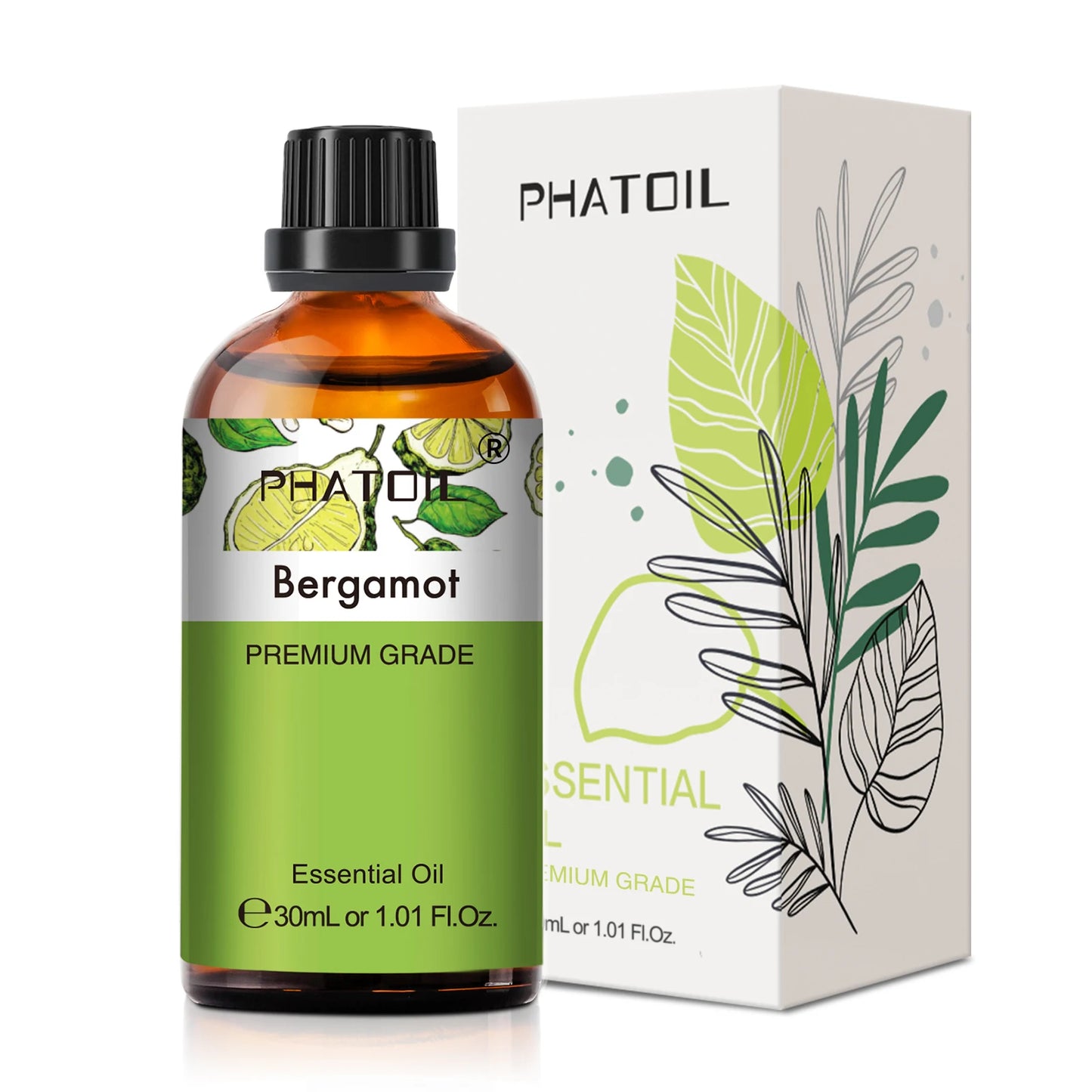 PHATOIL 30ml Lavender Lemon Eucalyptus Sandalwood Bergamot Aromatherapy Essential Oil For Diffuser,Candle Making,DIY Soap & Bomb