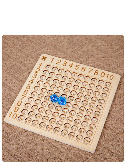 99 Multiplication Board Game Wooden Montessori  Kids Learning Educational Toys Math Counting Hundred Board Interactive Thinking