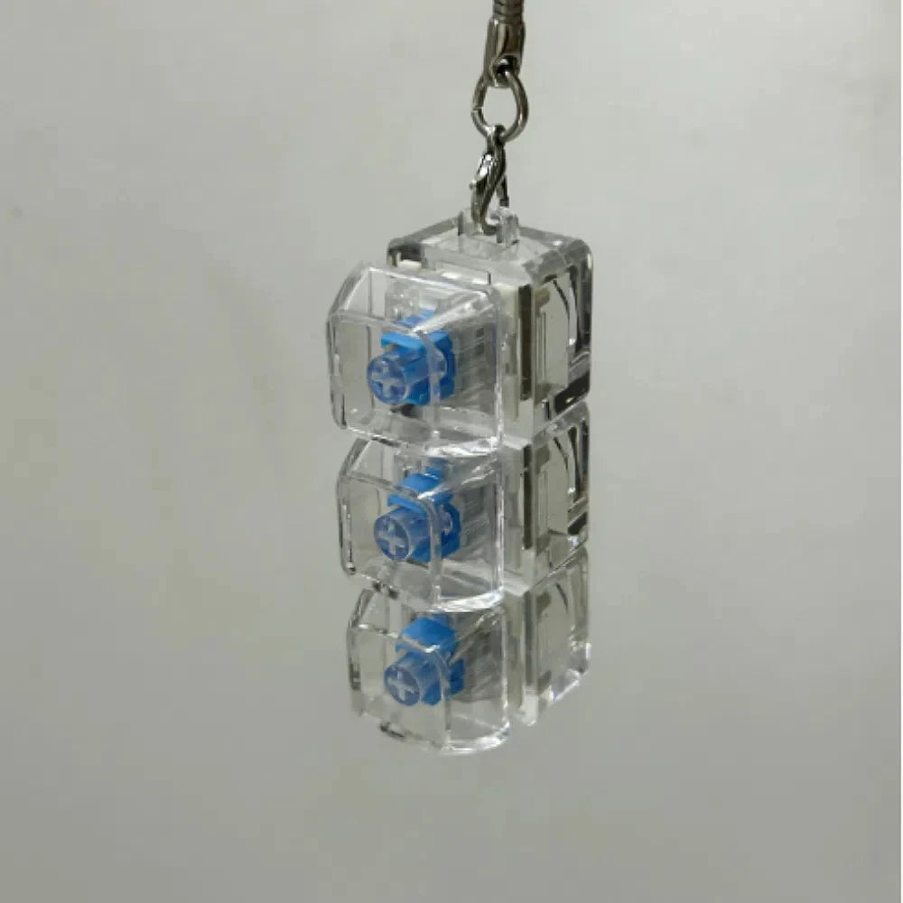 New 3/4/9 Keys Finger Keyboard Keycap Key Button Fidget Keychain Pass The Time Stress Relief Clicker Toy Adult