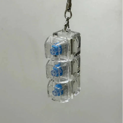 New 3/4/9 Keys Finger Keyboard Keycap Key Button Fidget Keychain Pass The Time Stress Relief Clicker Toy Adult