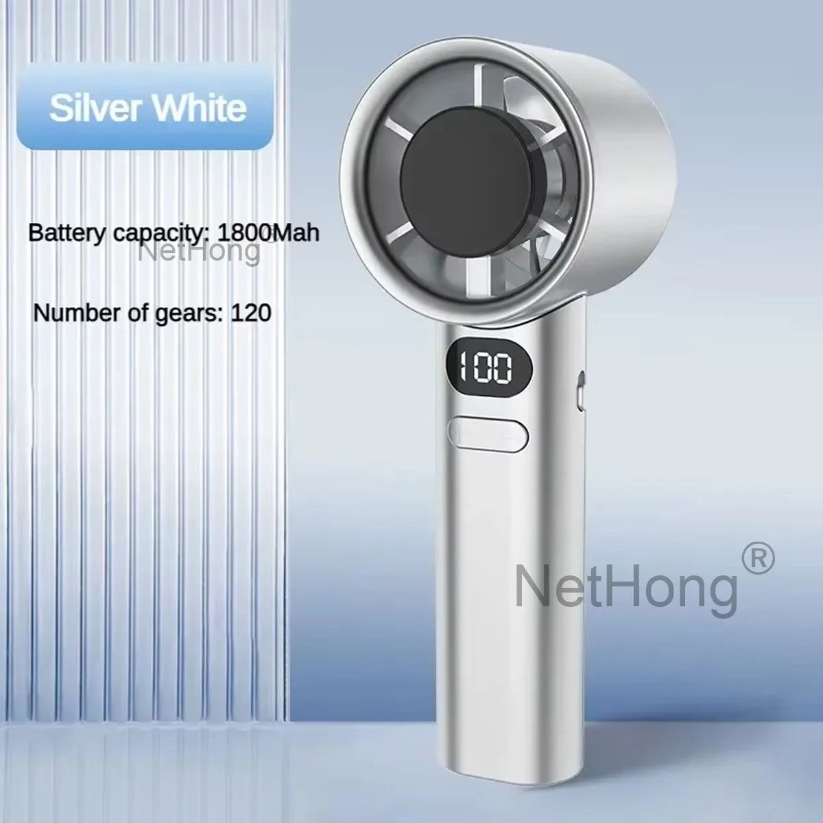 Mini Portable High Speed Fan USB Rechargeable 1800mAh Wireless Handheld Outdoor~