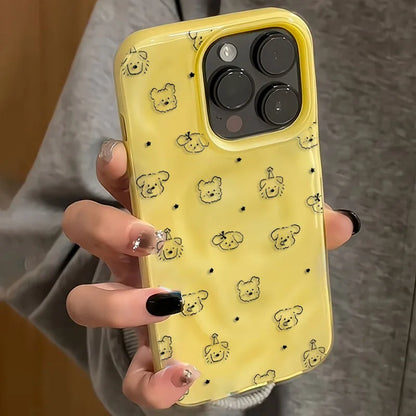 Cute Minimalist Full Puppies Soft Phone Case for iPhone 17 16 Pro Max 15 16 Pro 13 14 12 11 Pro Max Plus 16E 17Air Stylish Cover
