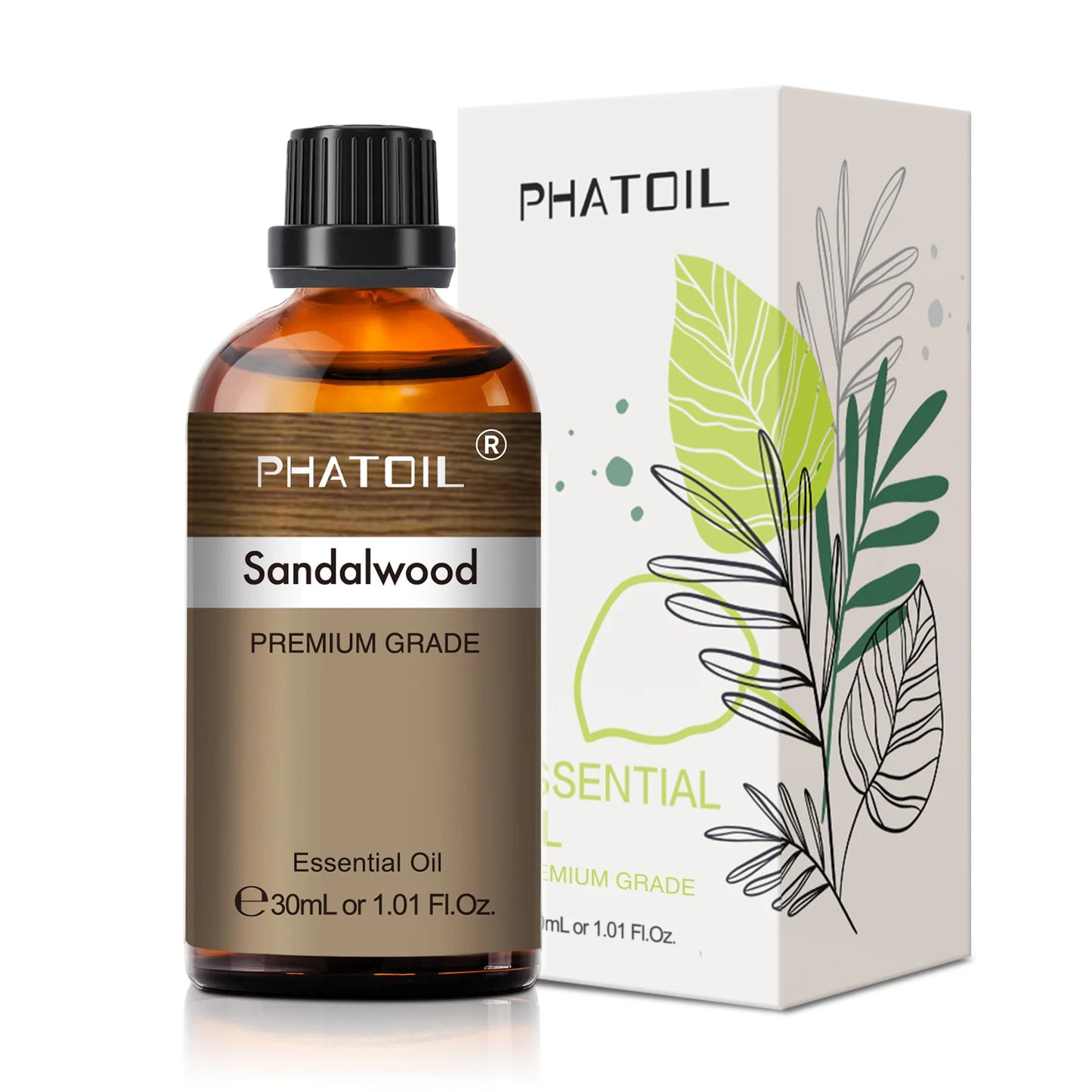 PHATOIL 30ml Lavender Lemon Eucalyptus Sandalwood Bergamot Aromatherapy Essential Oil For Diffuser,Candle Making,DIY Soap & Bomb