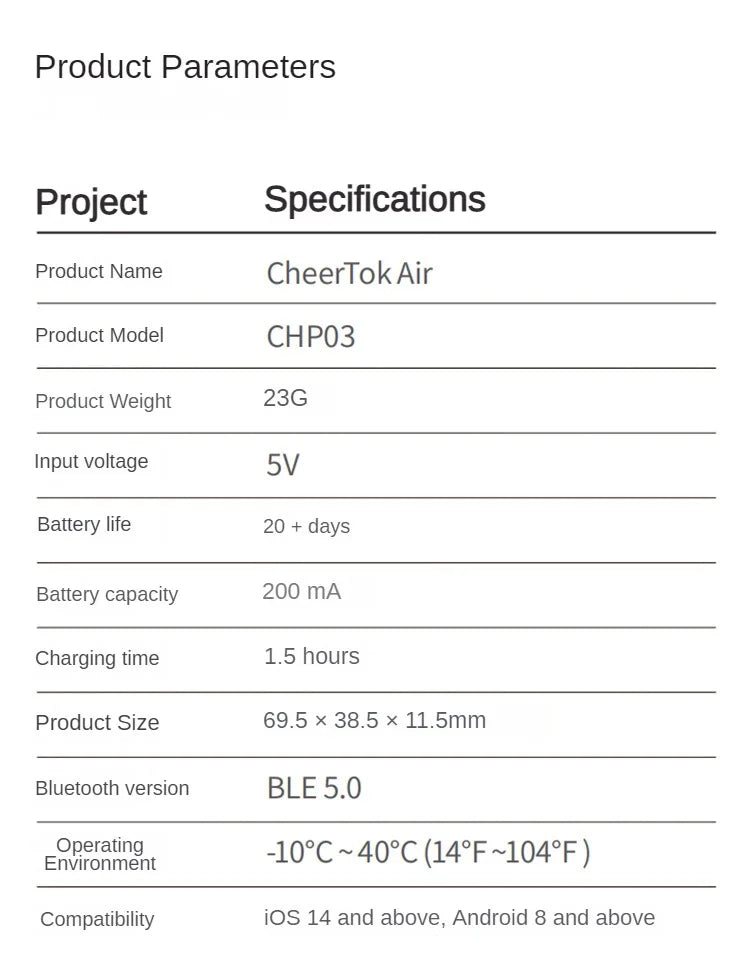 CheerTok Air Singularity Mobile Phone Remote Control Air Mouse Bluetooth Wireless Multifunction Touch Pad CHP03 for Xiaomi