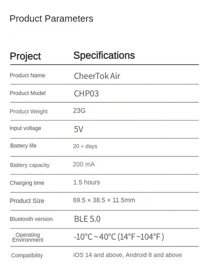 CheerTok Air Singularity Mobile Phone Remote Control Air Mouse Bluetooth Wireless Multifunction Touch Pad CHP03 for Xiaomi