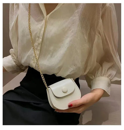 Fashion Kids Children PU Leather Shoulder Bag Lovely Baby Girls Mini Chain Coin Purse Cute Princess Crossbody Bags Small Wallet