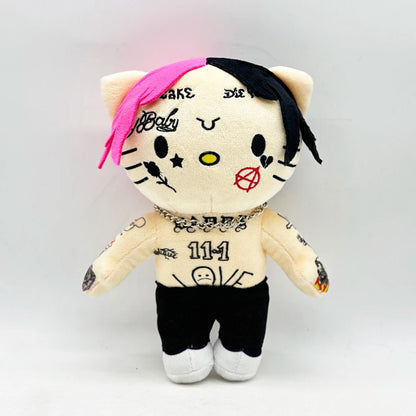New Hello Kitty Ken Carson Rapper Trippie Taylors Plush Toy Doll with Clothes Stuffed Soft Plush Toys Fans Collect Gifts