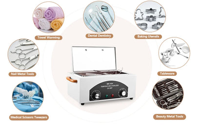 LINMANDA High Temperature Sterilizer Autoclave Machine Nail Tool Sterilizer Dry Heat Sterilizer SPA Salon-Tattoo Metal Tools