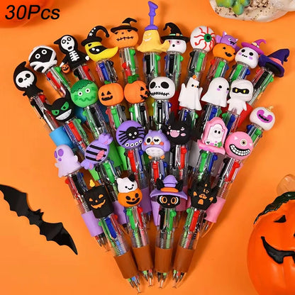 5-30Pcs Halloween Themed Ballpoint Pen Bulk for Kids Halloween Party Favors Gift School Prize Goodie Bag Stuffers Four-color