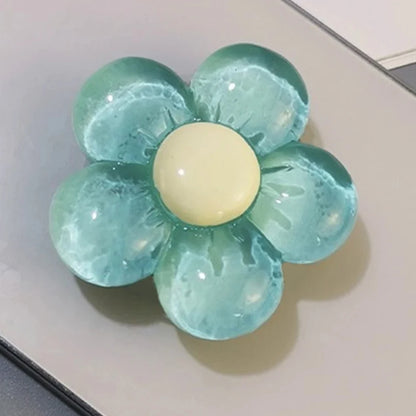 Korean Cute 3D Transparent Flower Phone Grip Tok Griptok Japan Phone Holder For iPhone 15 14 13 Phone Pro Max Stand Holder